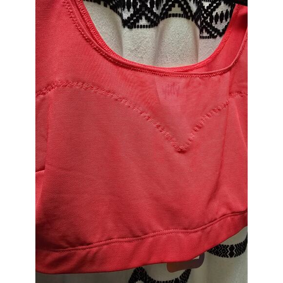 NWT Yitty Mesh Me Smoothing Midi Bralette hot pink mesh shapeware size large - Picture 2 of 10